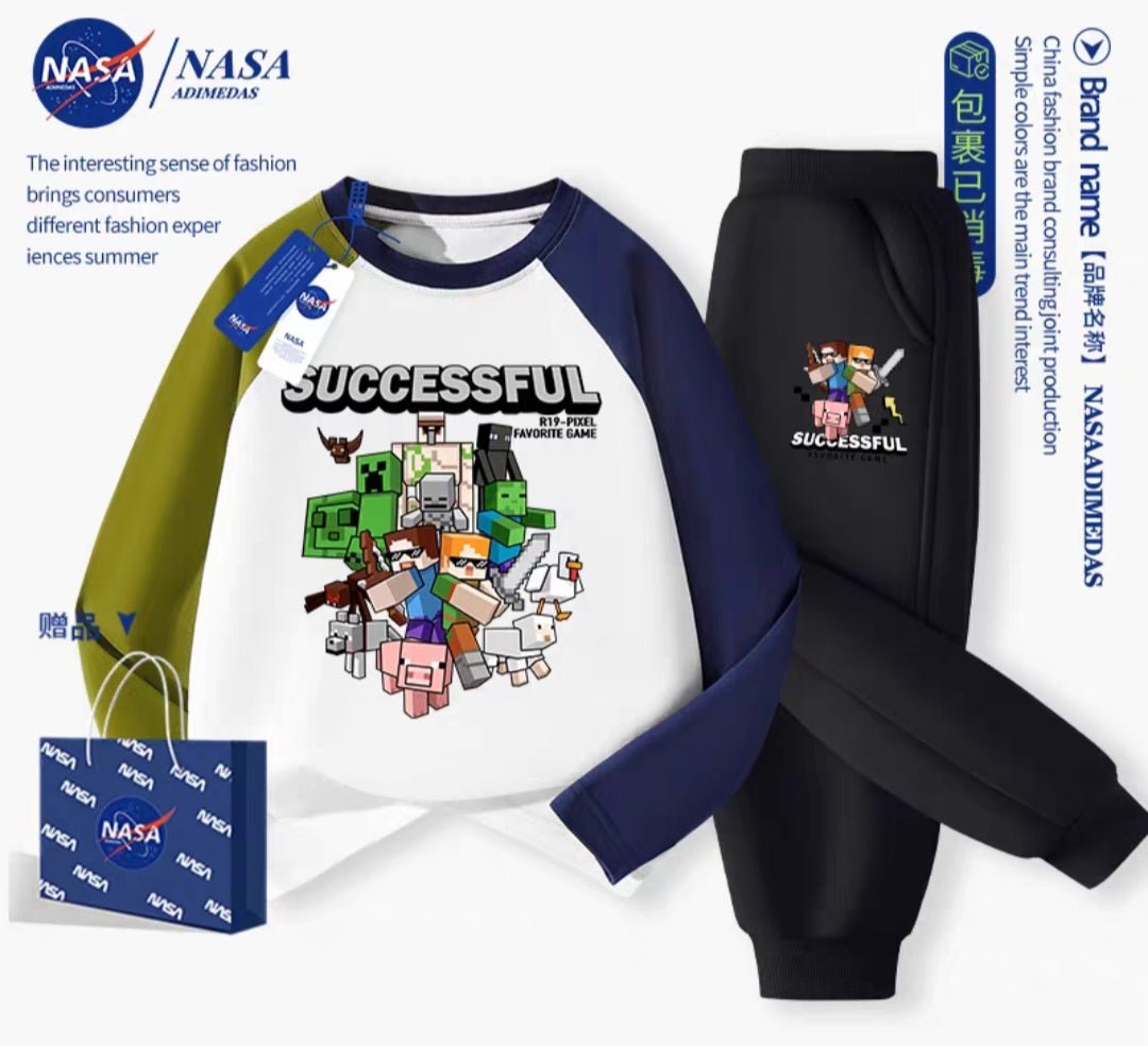 Ensemble de vêtements minecraft pour garçons - Nasa over kids