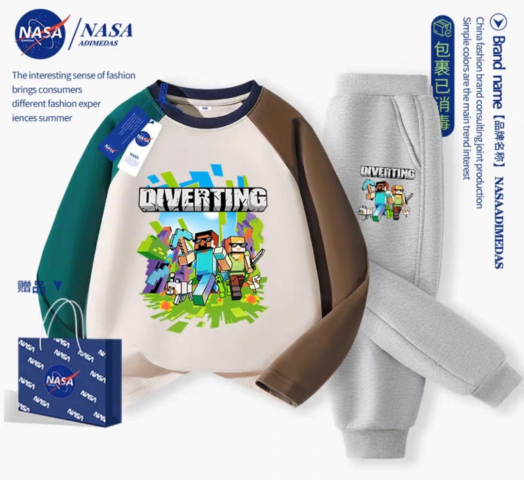 Ensemble de vêtements minecraft pour garçons - Nasa over kids