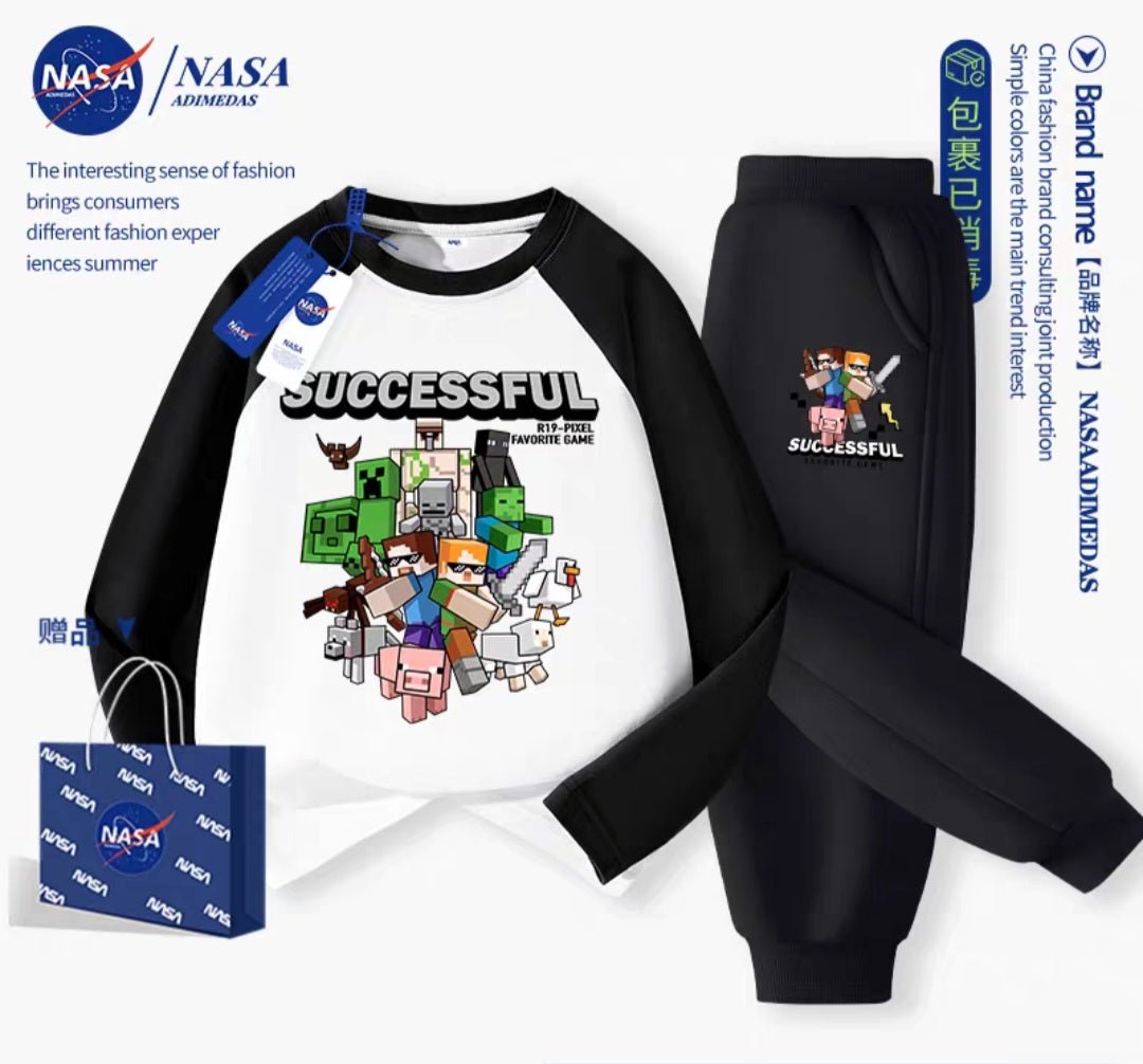 Ensemble de vêtements minecraft pour garçons - Nasa over kids