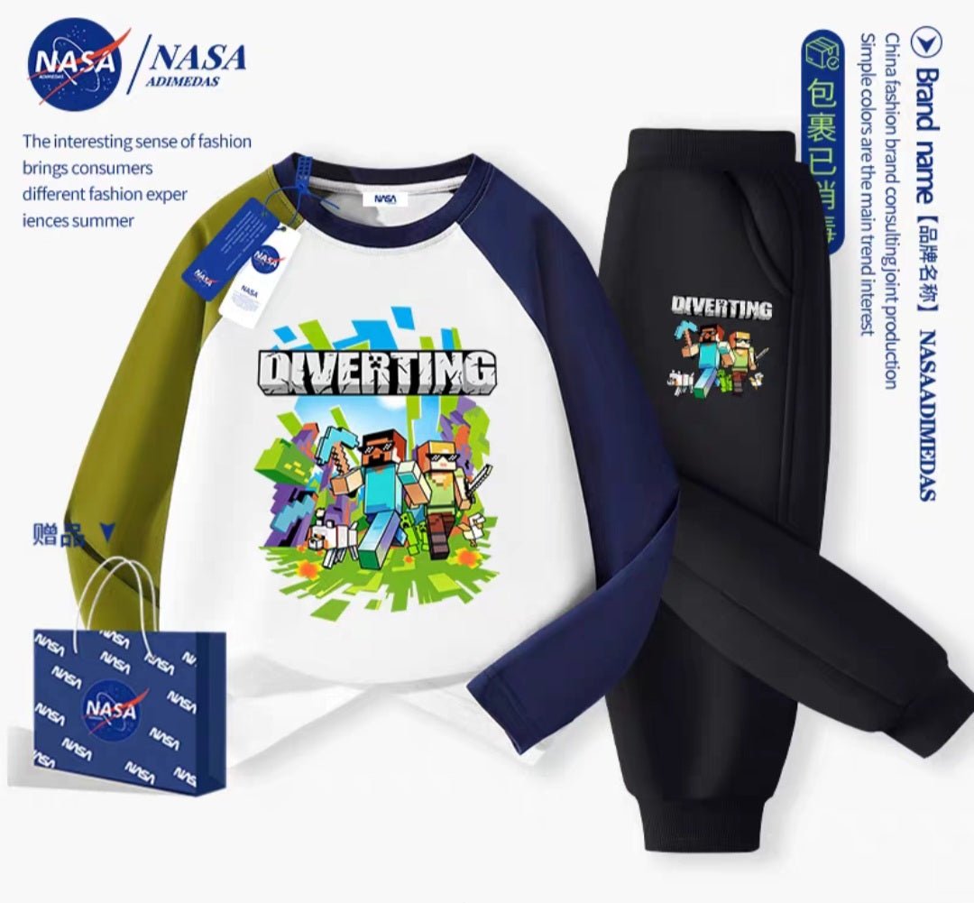Ensemble de vêtements minecraft pour garçons - Nasa over kids